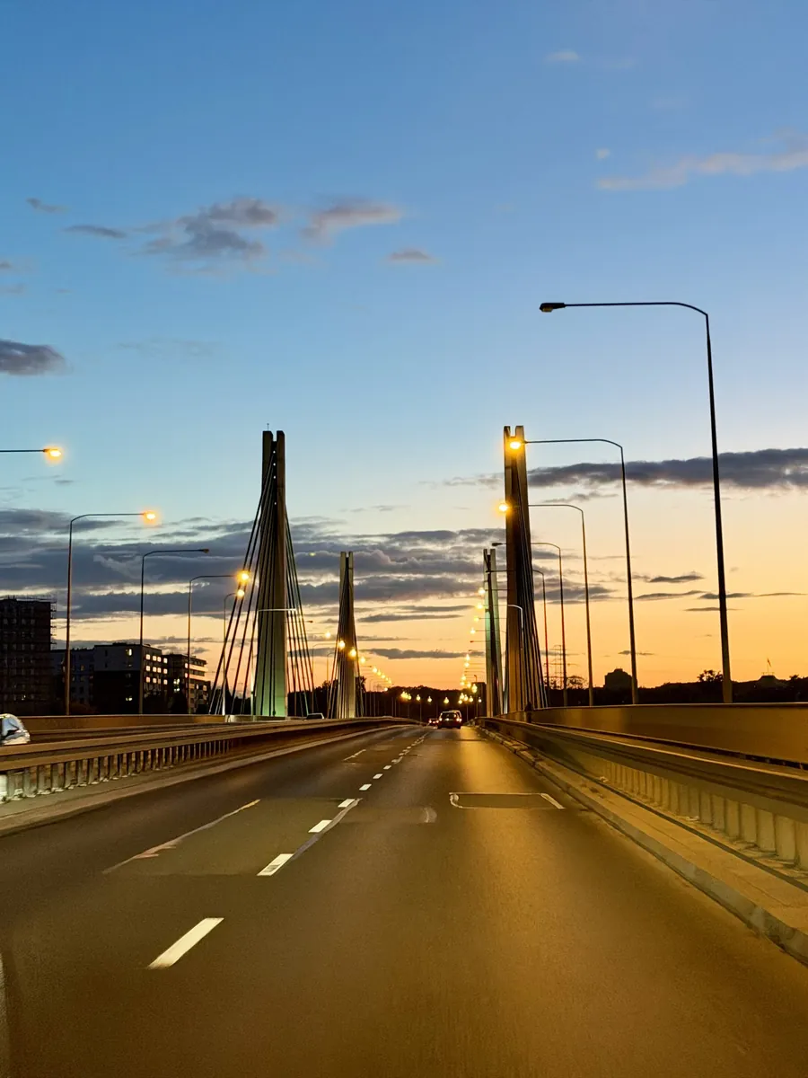 Bridge at dusk, original